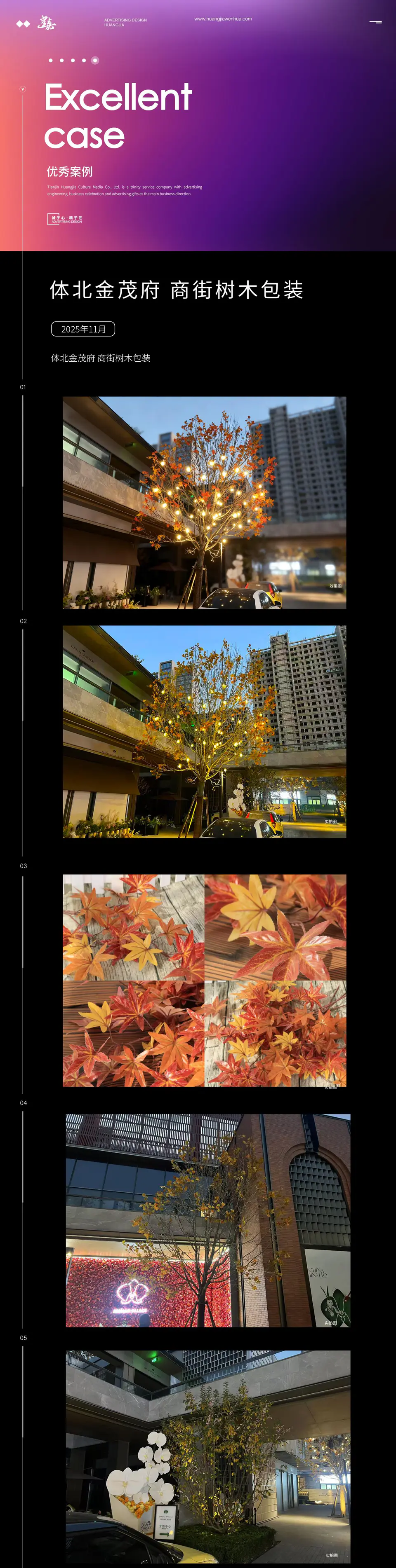 2025.11.10日 体北金茂府 商街树木包装 1