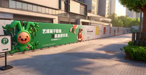 2025.9.23日 体北金茂府 案场围挡装饰制作安装 效果图