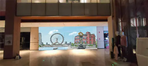 2024.9.07日 万科广场鹿园薛记围挡制作安装 效果图