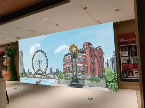 2025.12.06日 万科广场围挡制作安装 效果图
